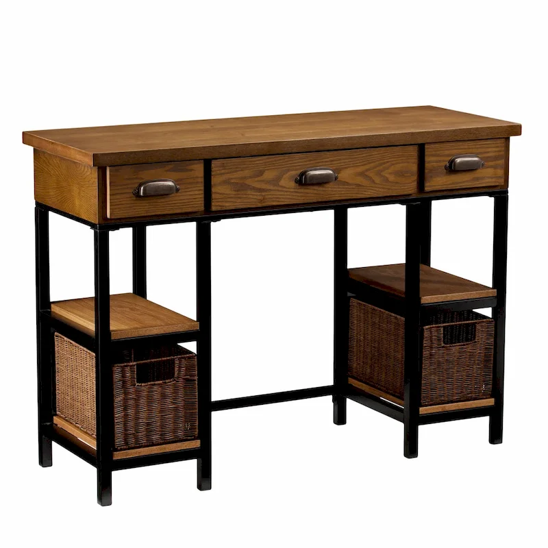 SEI Furniture Dandelion Industrial Wood Desk