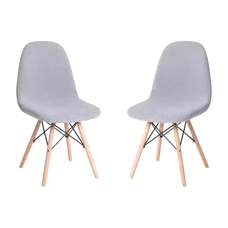 Merrick Lane Set of 2 Lyon Faux Shearling Accent Chairs, Modern Accent Chair For Bedroom, Entryway, and Living Room