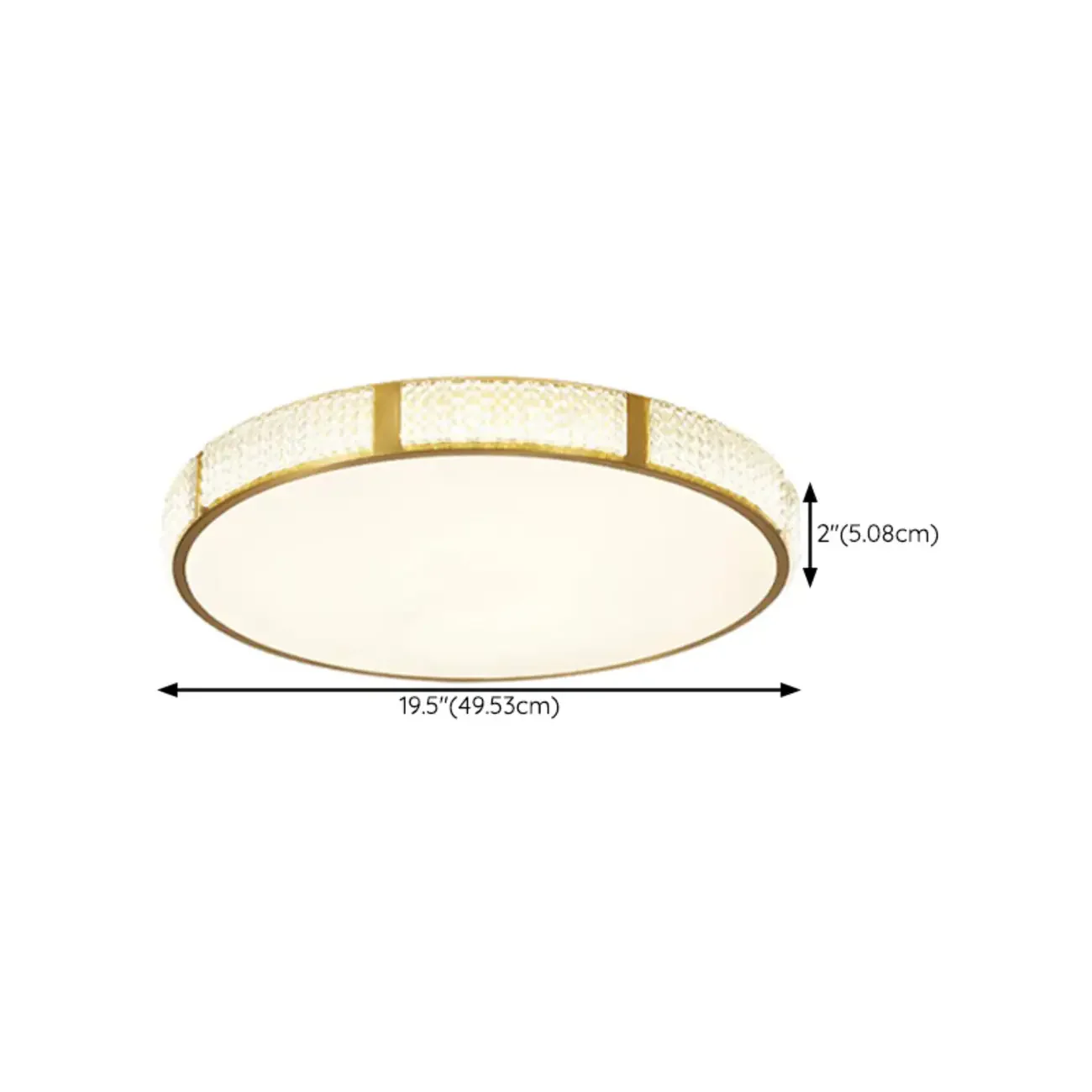 Elegant Gold Round LED Flush Mount Ceiling Light