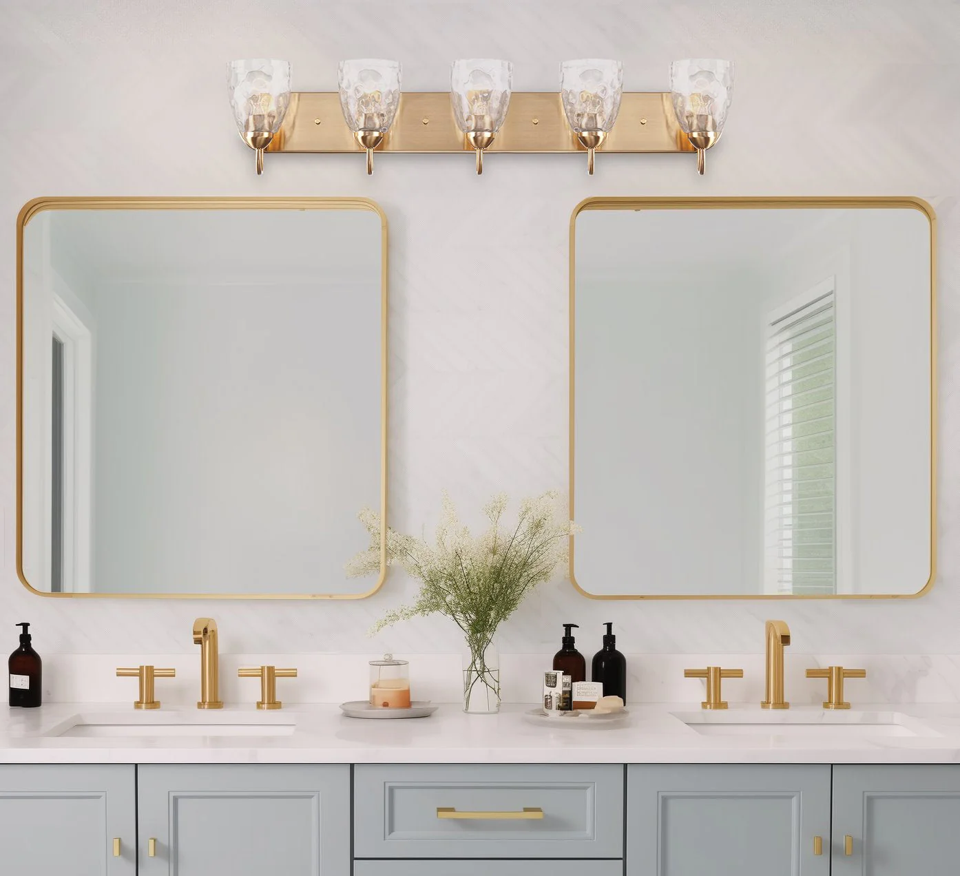 Armada 37 Modern 5-Light Over Mirror Vanity / Bathroom Light