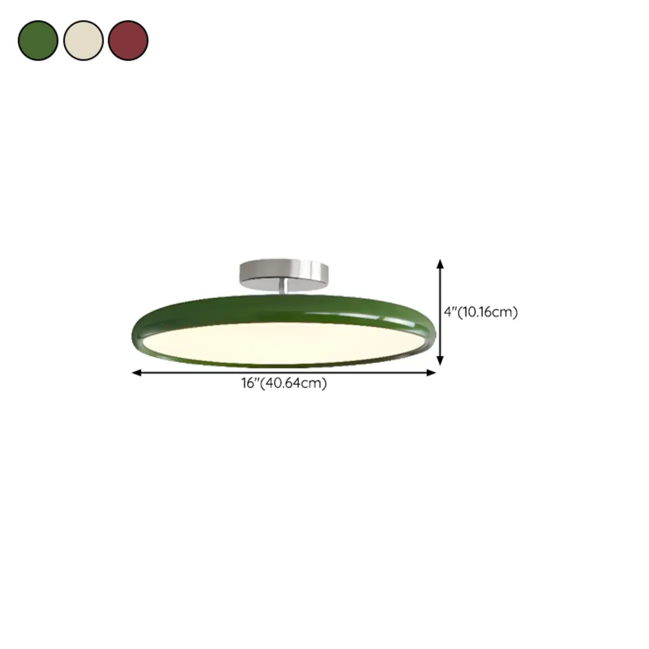 Modern Dimmable Circular LED Semi-Flush Ceiling Light