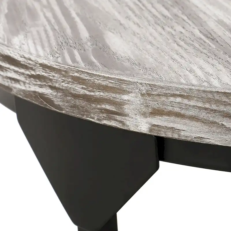 Cedarhurst Modern Industrial Round Coffee Table by Christopher Knight Home