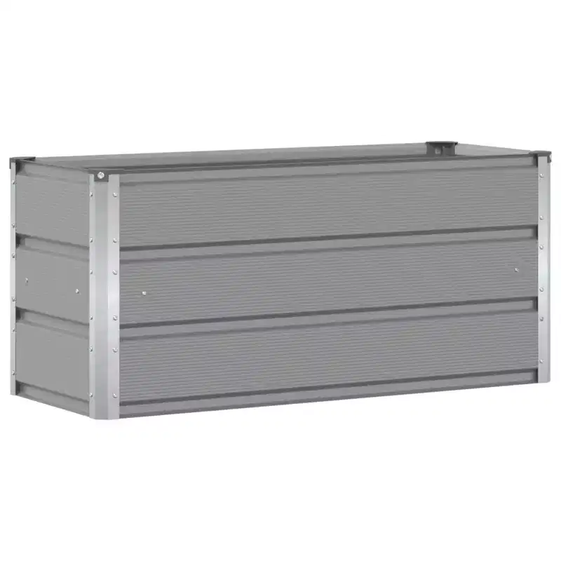 vidaXL Planter Light Grey 39.37 x 15.75 x 17.72 in Steel