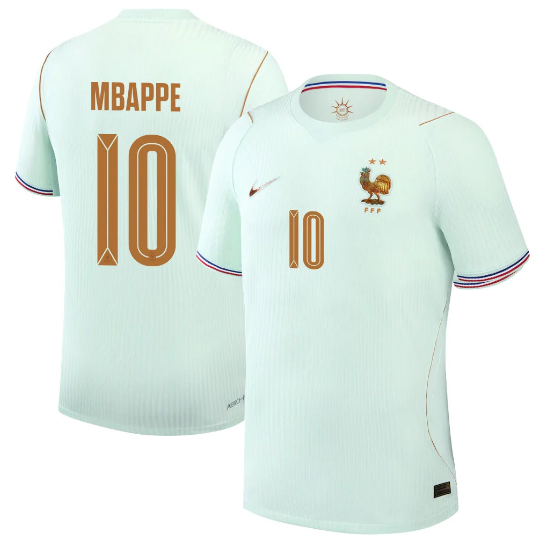 Kylian Mbappé 10 France National Team 2026 Away Jersey – Green