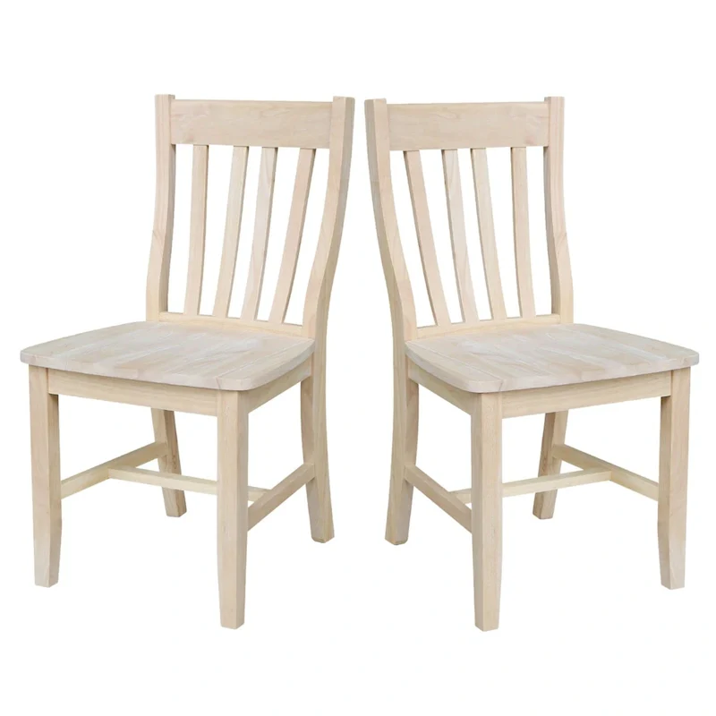 Copper Grove Quince Solid Wood Schoolhouse Chairs, Set of 2