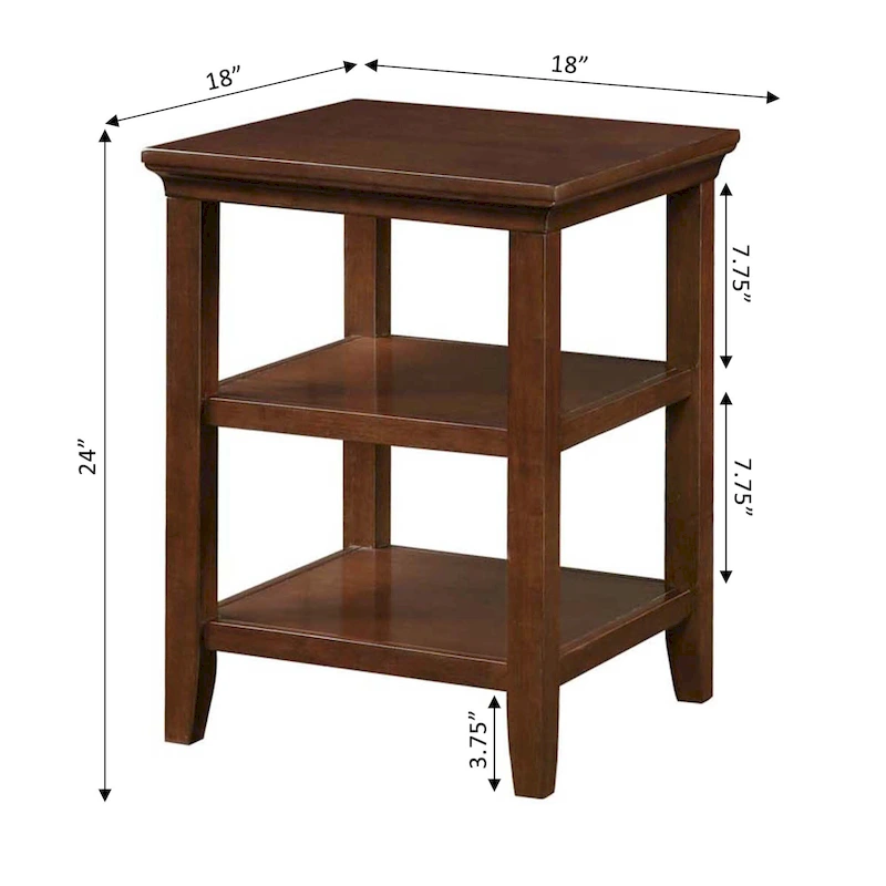 Convenience Concepts Tribeca End Table with Shelves