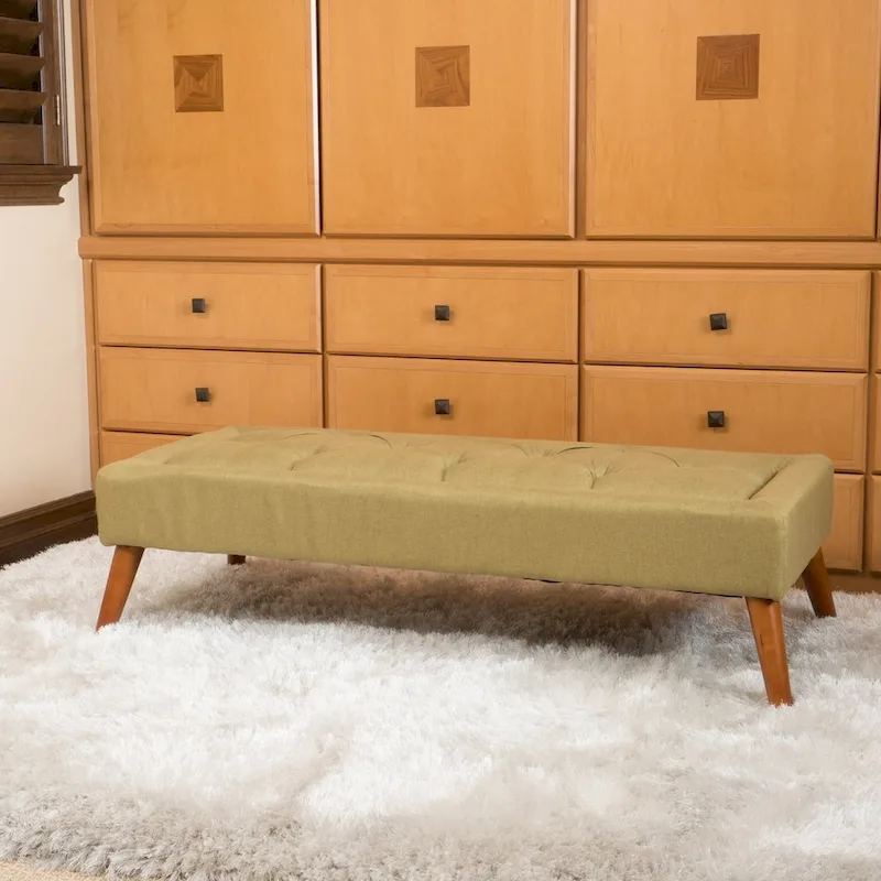 Williams Tufted Fabric Ottoman Bench by Christopher Knight Home
