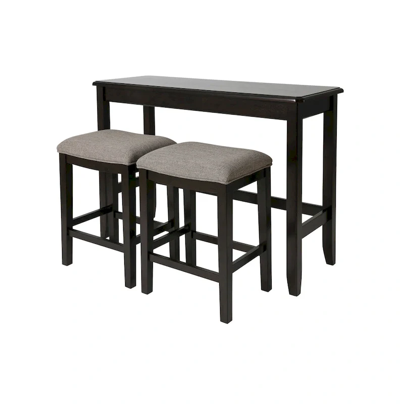 New Ridge Home Pub-Height Sofa Table with Two Counter-height Stools