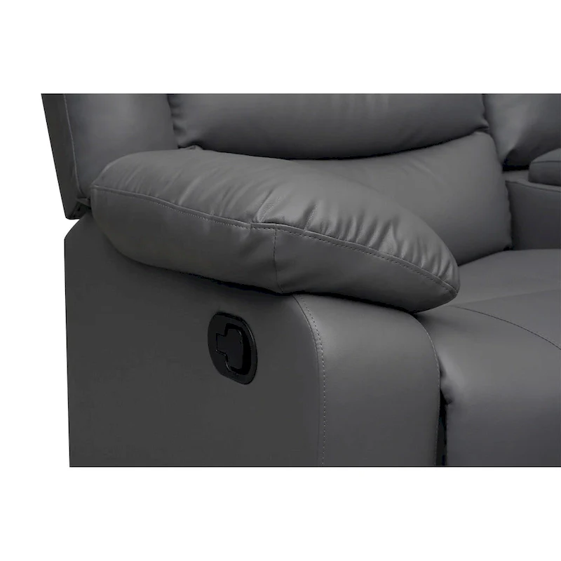 106 Manual Reclining Modular Sectional Couch with 1 Console & 2 Cup Holders, Living Room/Office