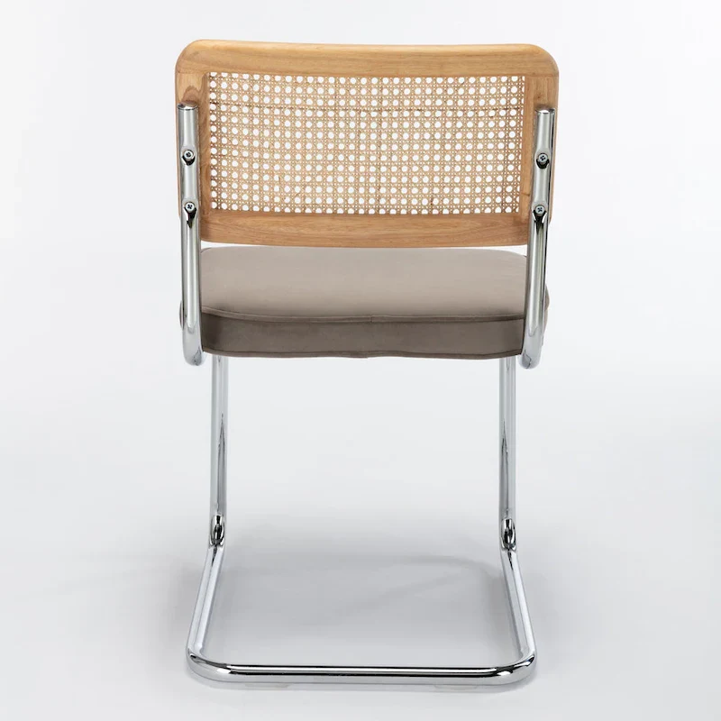 Latham Cane Back Velvet Side Chair (Set of 2)