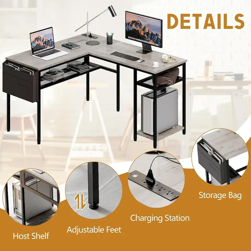 Futzca L Shaped Home Office Desk