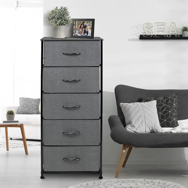 Dresser Storage Tower, Organizer for Closet, Tall Dresser for Bedroom