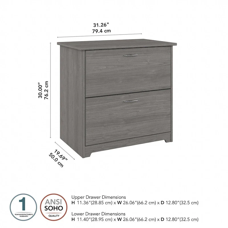 Cabot 2 Drawer Lateral File Cabinet by Bush Furniture