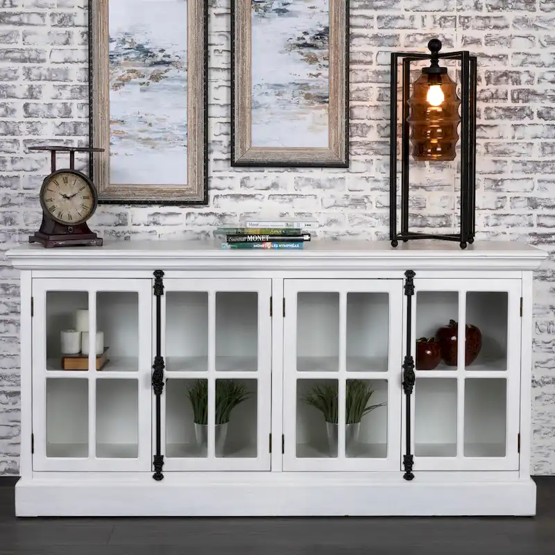 Coventry White Oak 4 Door Media Console - 72 x 17 x 36
