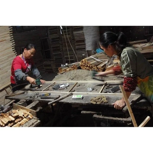 Natural Fiber Wheeled 4-drawer Chest of Drawers - 17.25 W x 12.50 D x 38.25 H