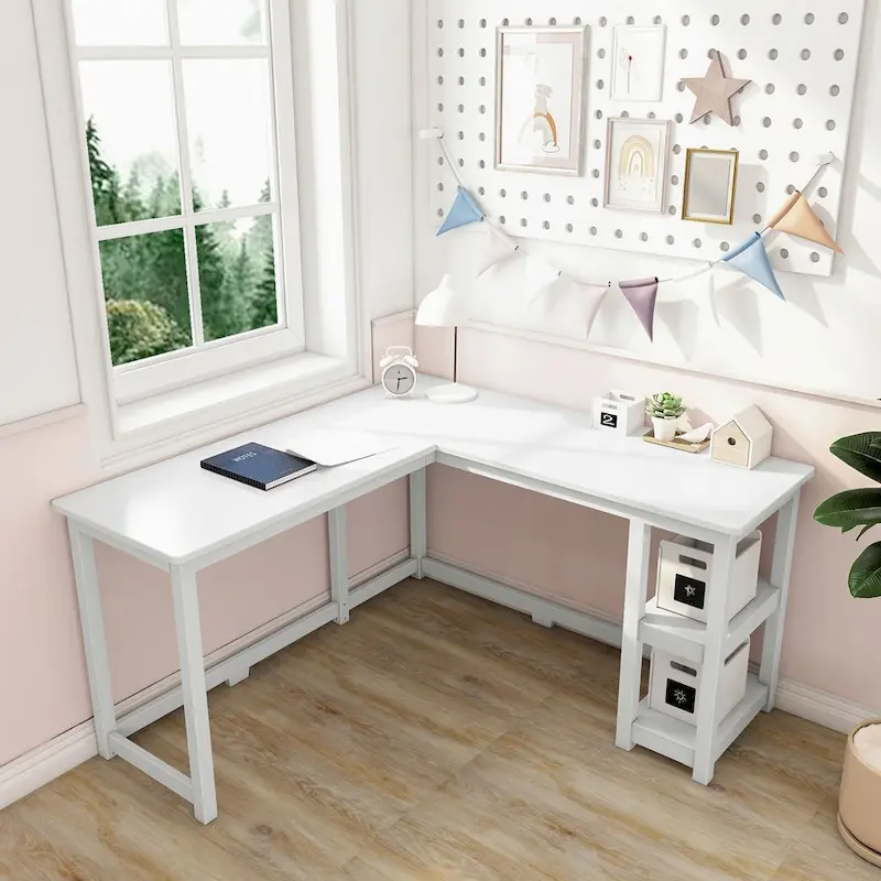 Corner Desk w/ Shelves