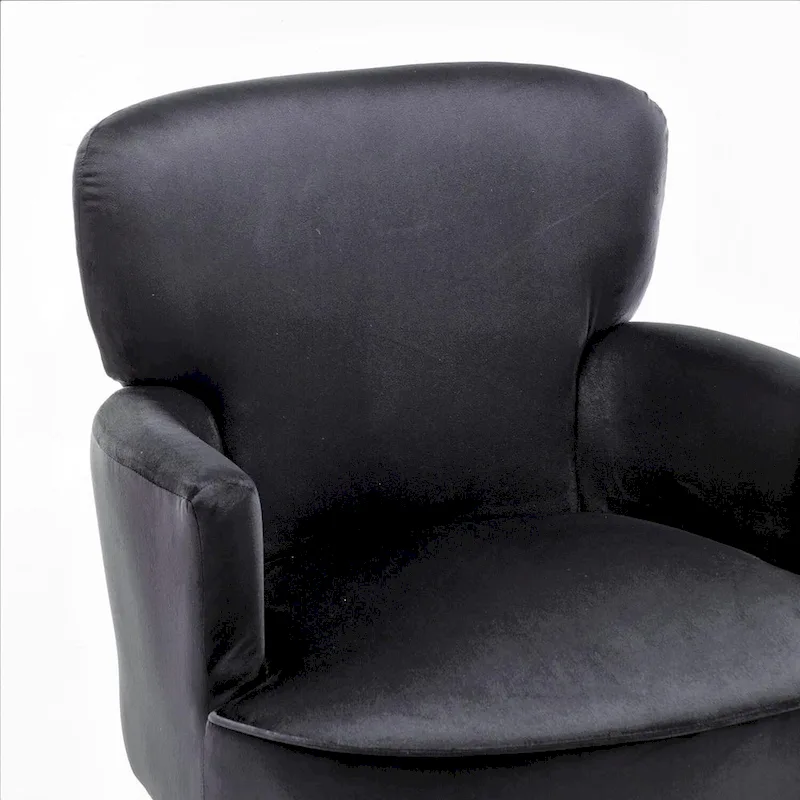 Velvet Accent Chair with Gold Metal Legs