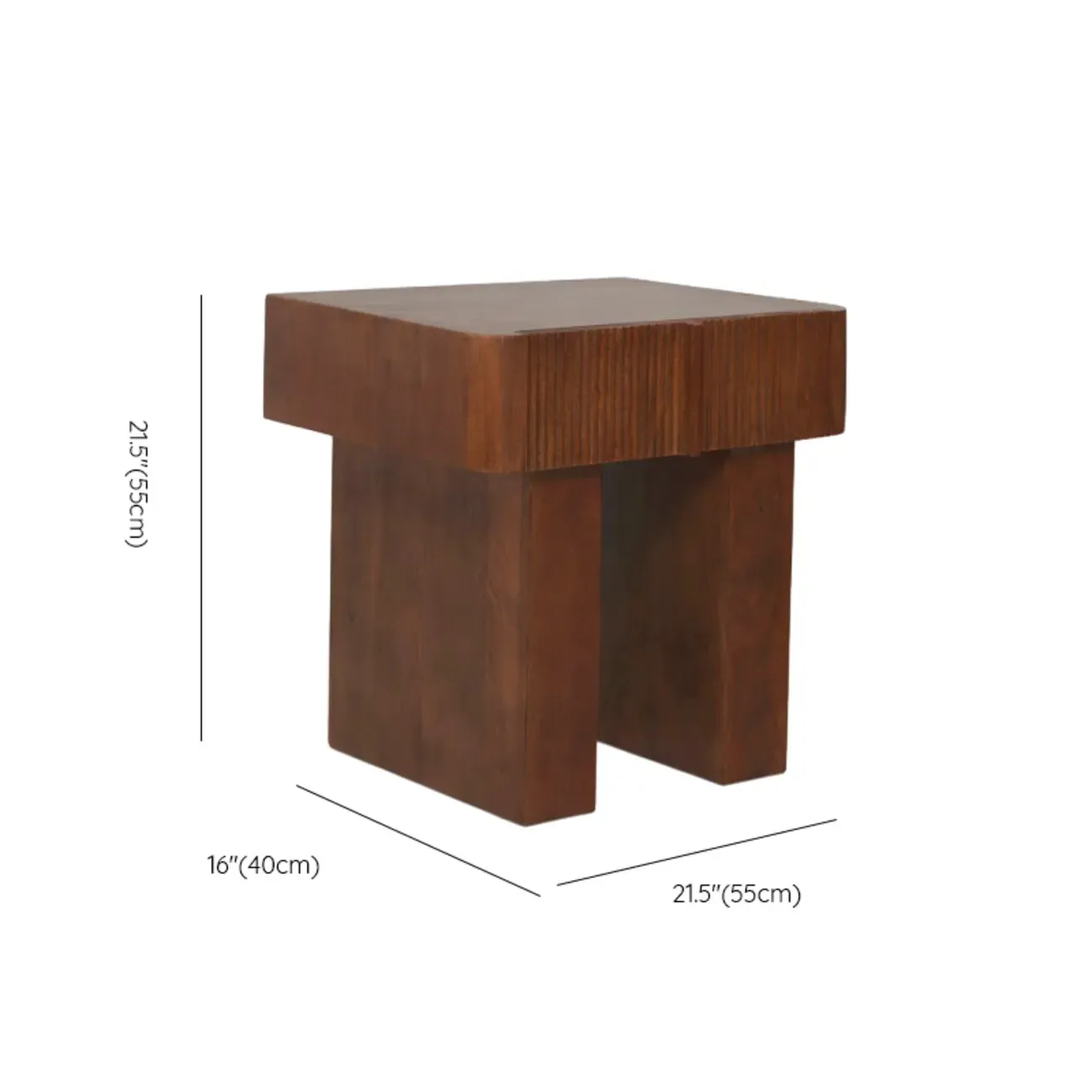 Modern Natural Wood Dual-Pedestal Drawer Nightstand