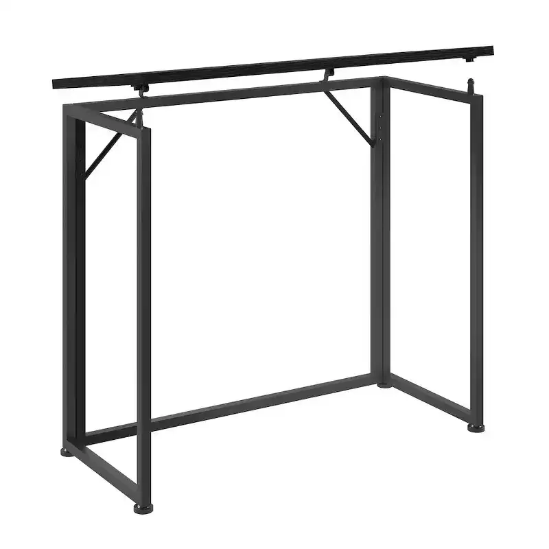 31.5 Folding Desk for Small Spaces, No Assembly Required, Black