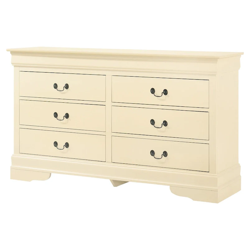 Louis Phillipe 6-drawer Bedroom Dresser