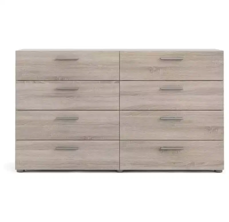 HomeStock Austin 8 Drawer Double Dresser Modern Style