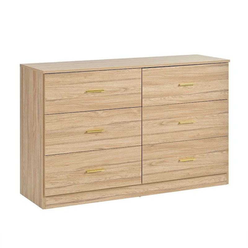 Modern Natural 6-Drawer Dresser