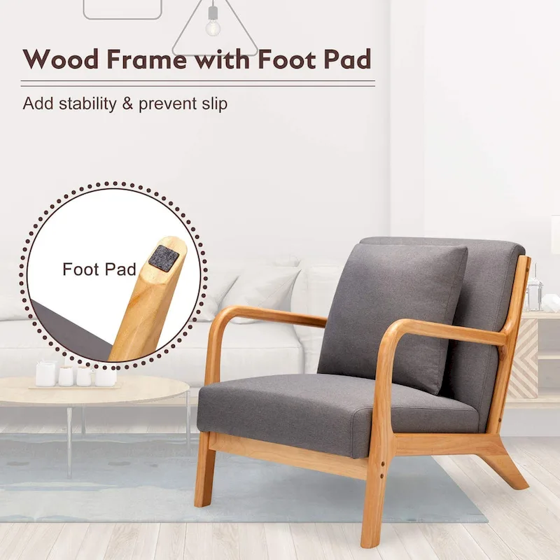 Mid Century Modern Living Room Reading Comfy Lounge Chairs
