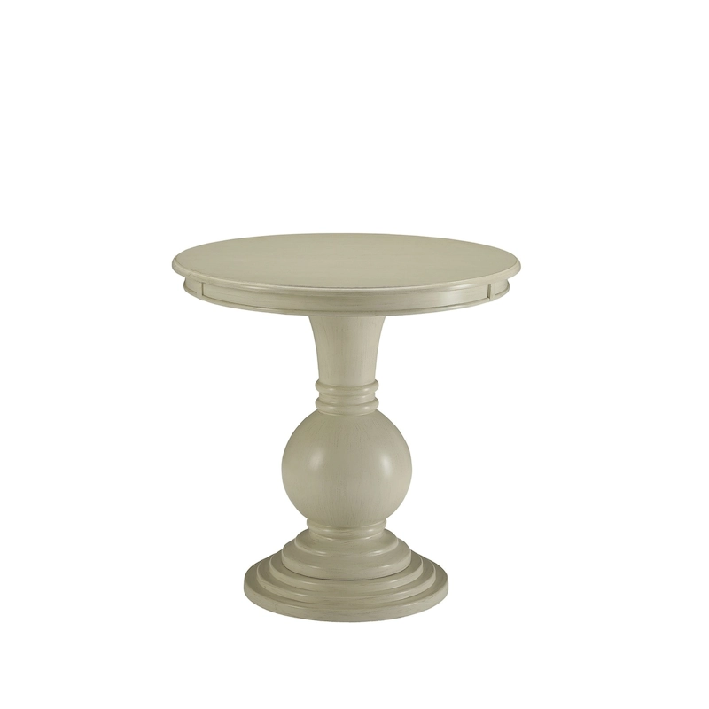 HomeRoots 26 White Solid And Manufactured Wood Round End Table - 26