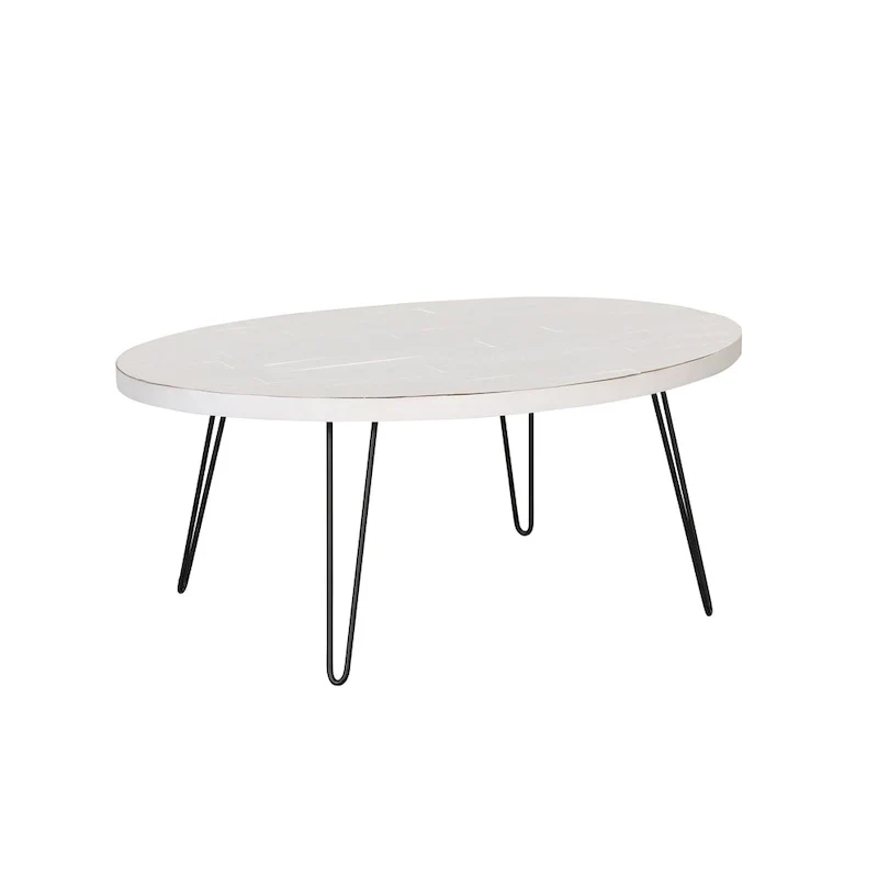 Raffles 44 Wood Oval Cocktail Table