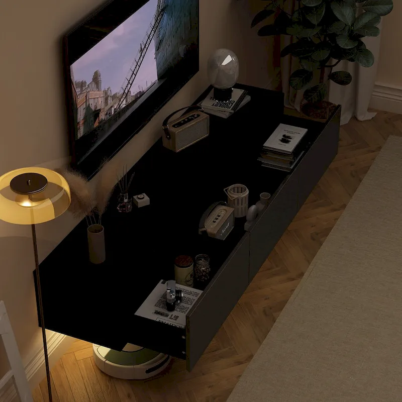 Floating TV Stand Wall Mounted with LEDsTV Stand Floating TV Cabinet
