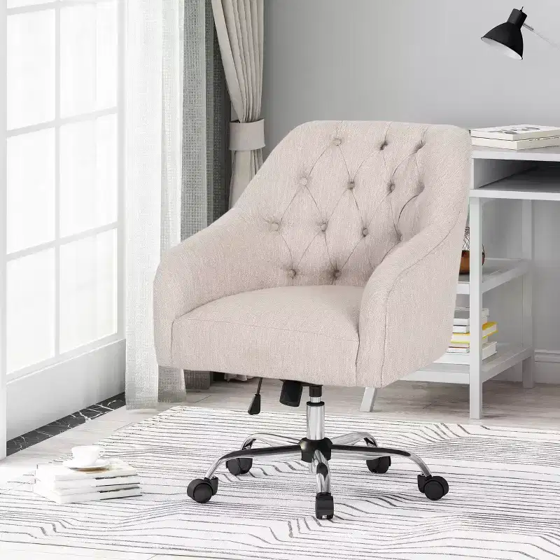 Barbour Tufted Home Office Chair with Swivel Base - Christopher Knight Home