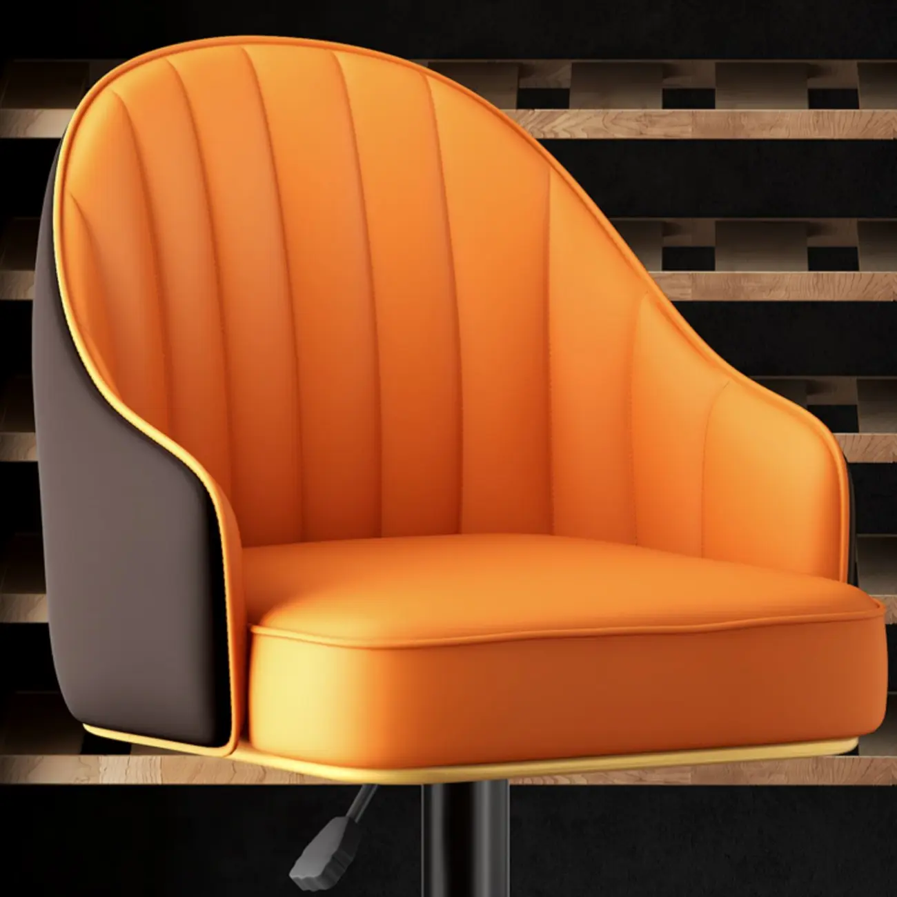 Modern Leather Swivel Adjustable Height Bar Stools