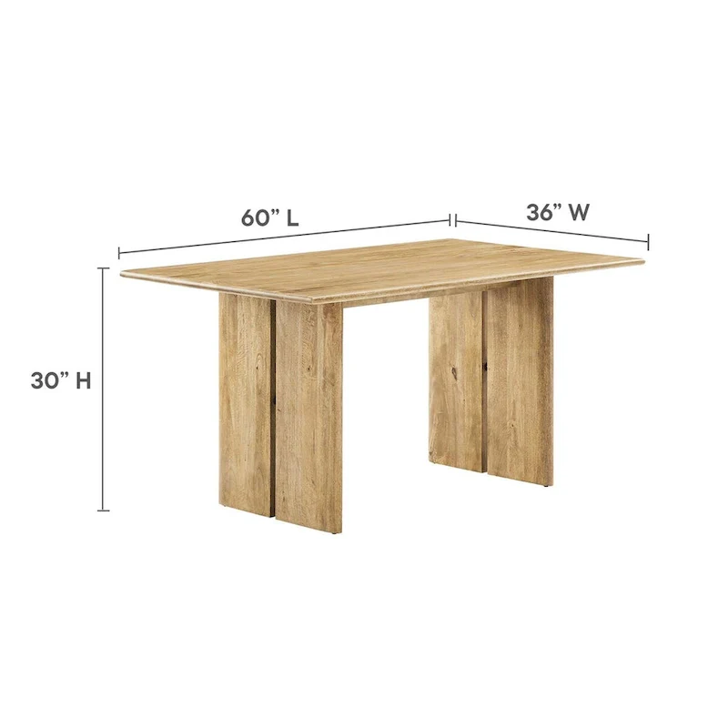Amistad 60  Wood Dining Table and Bench Set