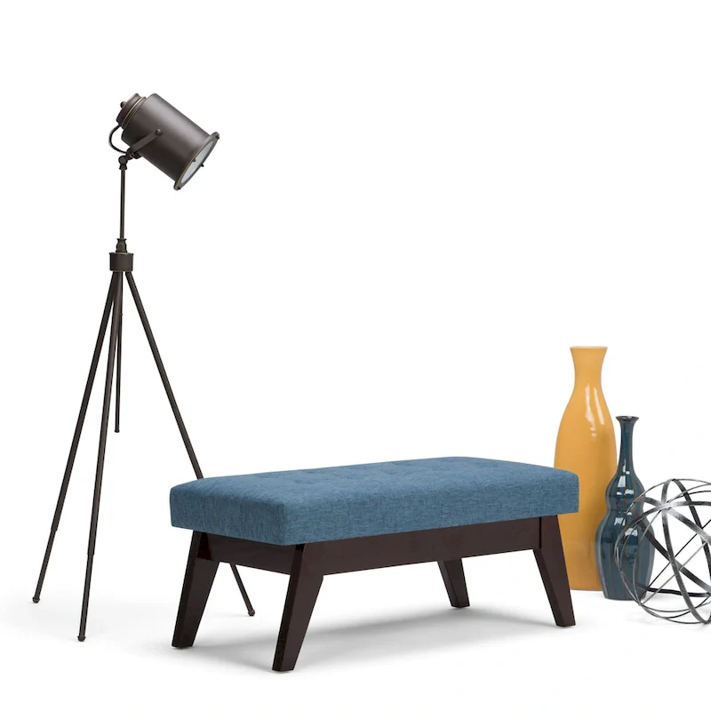 WYNDENHALL Tierney 40 inch Wide Mid Century Modern Rectangle Ottoman Bench