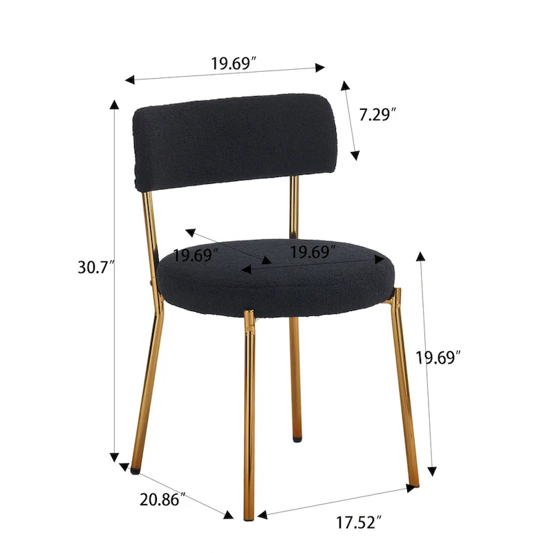 Set of 2 mid-century modern dining chairs