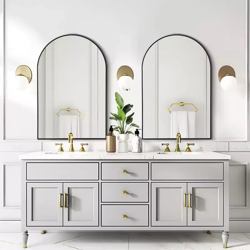 Dovelina Modern Arch Wall Mirrors for Bathroom Vanity Mirror(Set of 2)