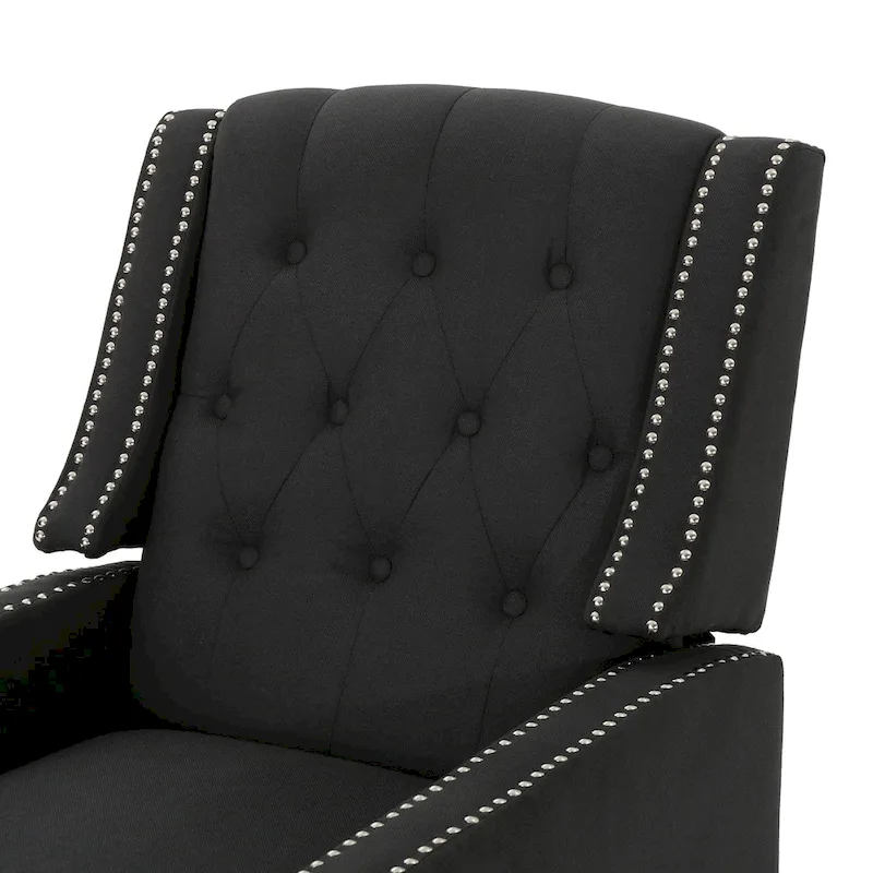 Classic Fabric Push Back Chair, Elegant Recliner for Living Room, Bedroom