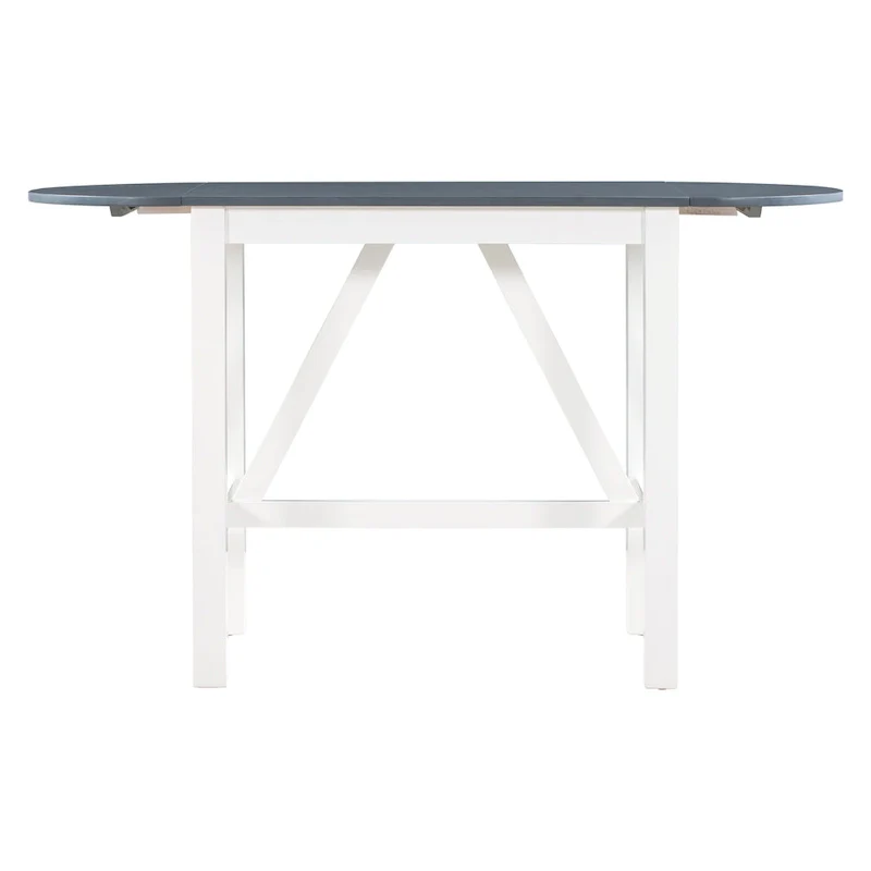 3-Piece Rustic Dining Set with Drop Leaf & 2 Chairs