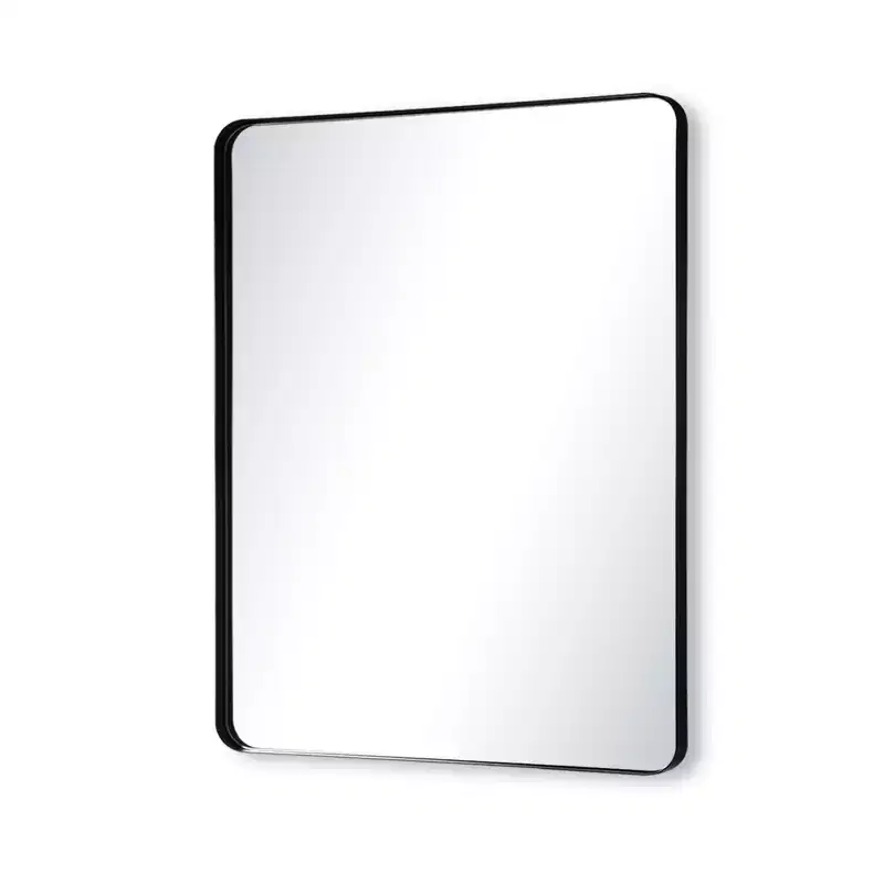 SUMERAIN Modern Bathroom Vanity Mirrors, 2-Way Wall Mirror, 36X30 Rectangular Mirror Black Framed