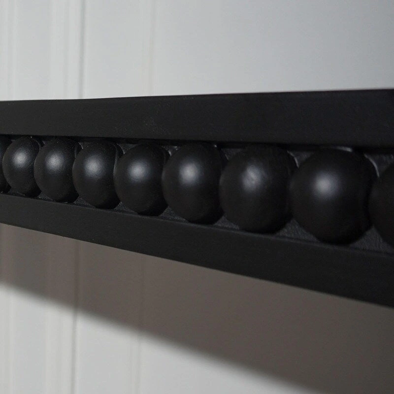 59 Entryway Table, Curved Waterfall-style Table,Console Table with Wood Beads