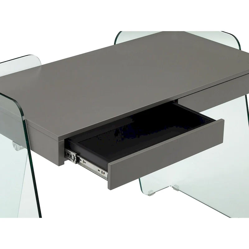 ARCHIE office desk with clear glass.