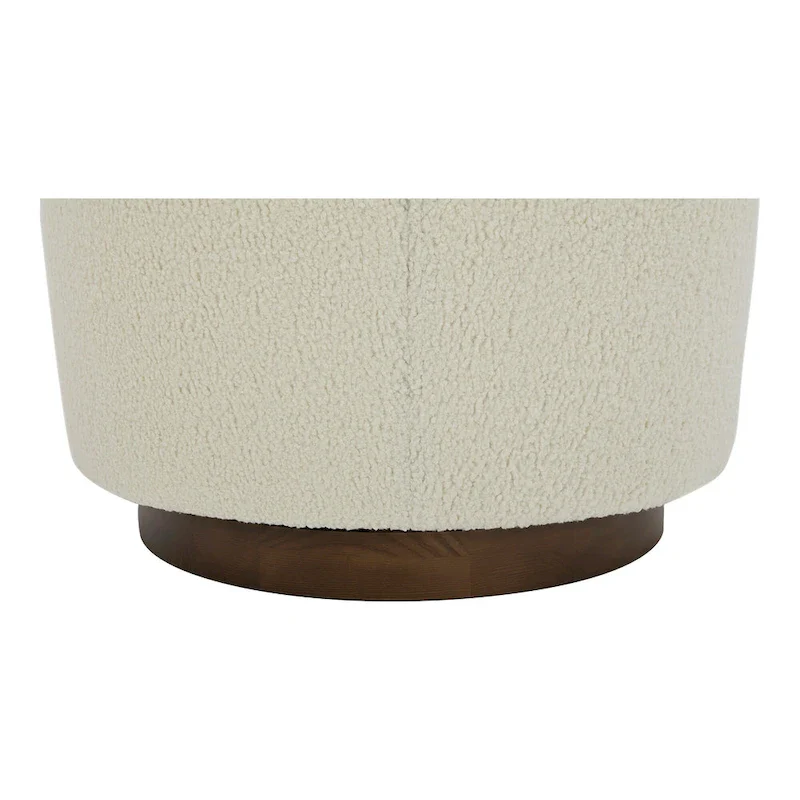 Aurelle Home Modern Upholsted Swivel Barrel Chair