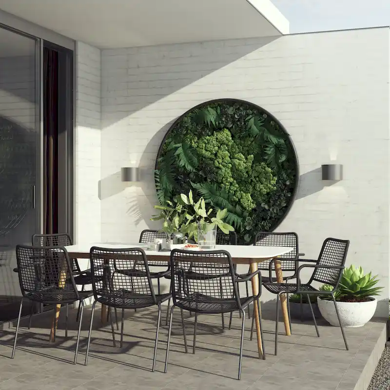 Amazonia Outdoor Patio 9-piece Rectangular FSC Certified Wood & Rope Dining Set