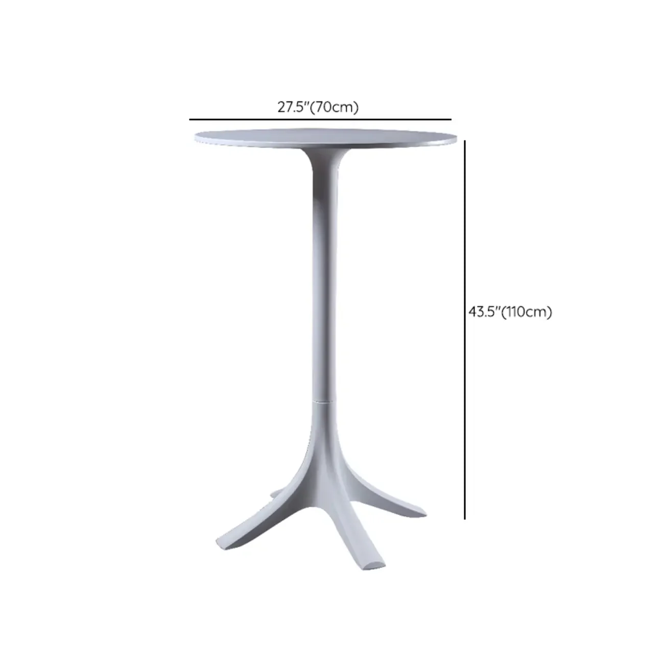 Fashion Synthetic Round White Fixed Top Bar Tables