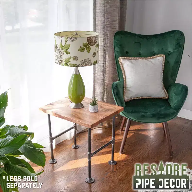 RESTORE Sunset Cedar Solid Wood End Tabletop by Pipe Decor
