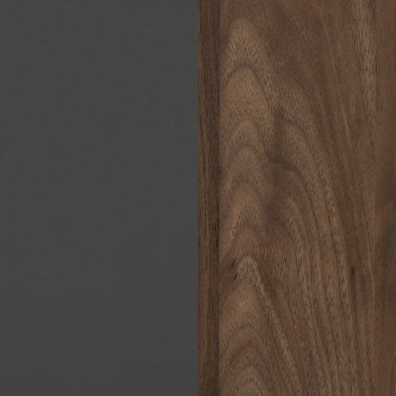 Olvyn 5-Drawer Chest, Natural Walnut and Charcoal