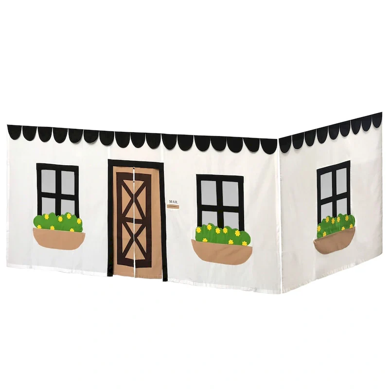 Underbed Curtain Set for Low Bunk Beds
