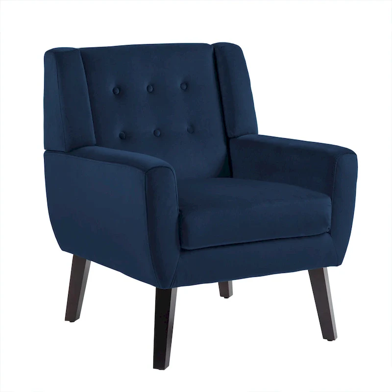 Velvet Accent Chair Living Room Upholstered Armchair
