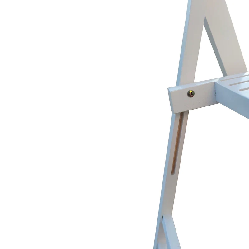 White Wood Folding Chair Set of 4