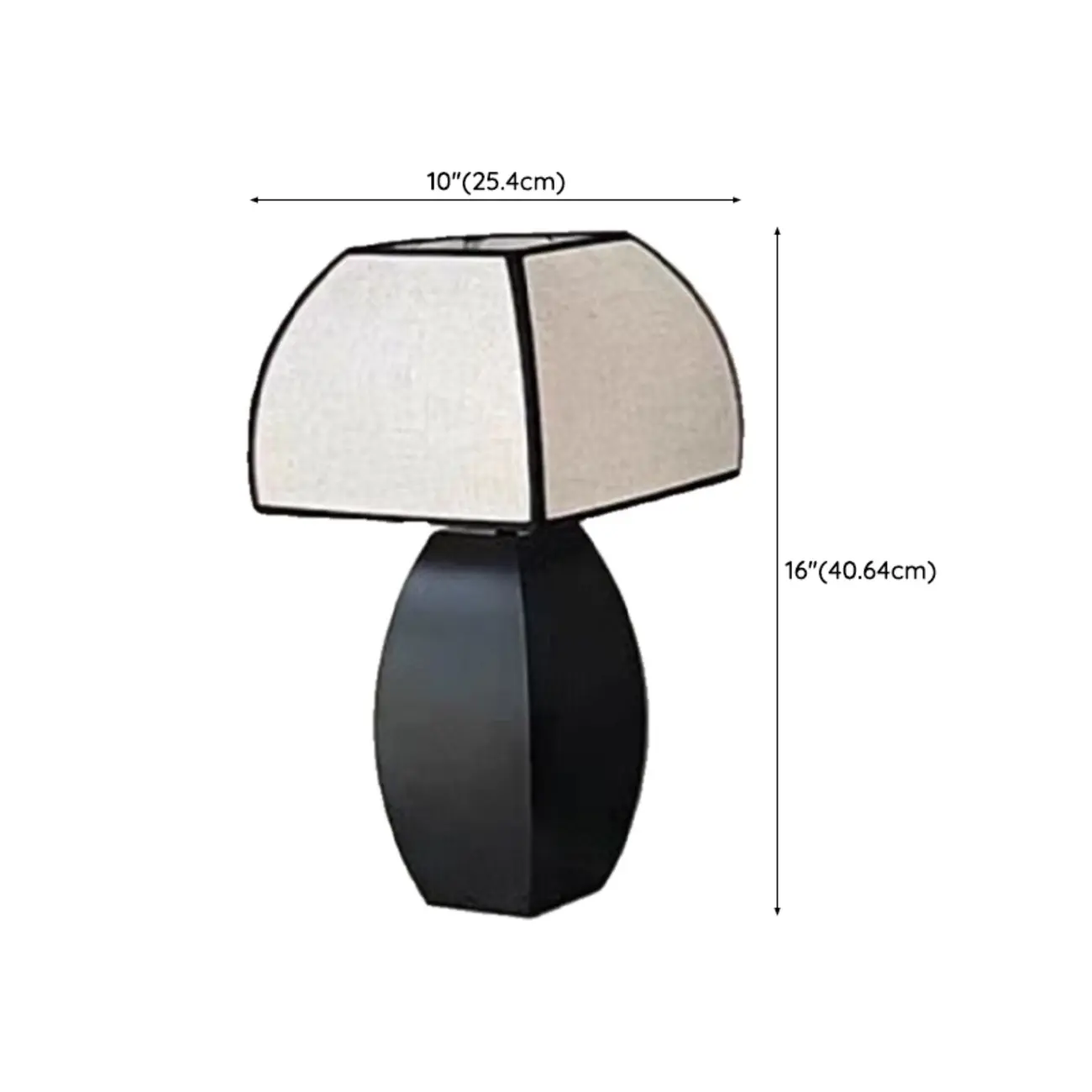 Modern Black Metal LED Table Lamp with Dome Shade